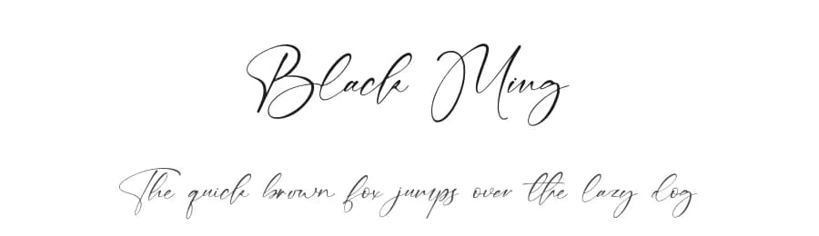 Black Ming by StringLabs Creative Studio — Script Handwritten Font