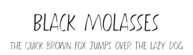 Black Molasses by Hanoded — Script Handwritten Font — thumbnail 1