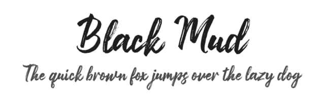 Black Mud by Akbartype — Script Handwritten Font