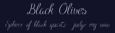 Black Olives by Roland Huse Design — Script Handwritten Font — thumbnail 2