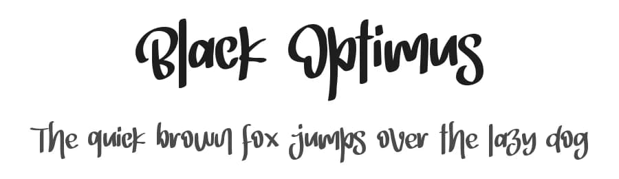 Black Optimus by Letterafa Studio — Script Handwritten Font