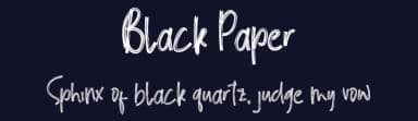 Black Paper by Muhammad Iqbal Faizin — Script Handwritten Font — thumbnail 2