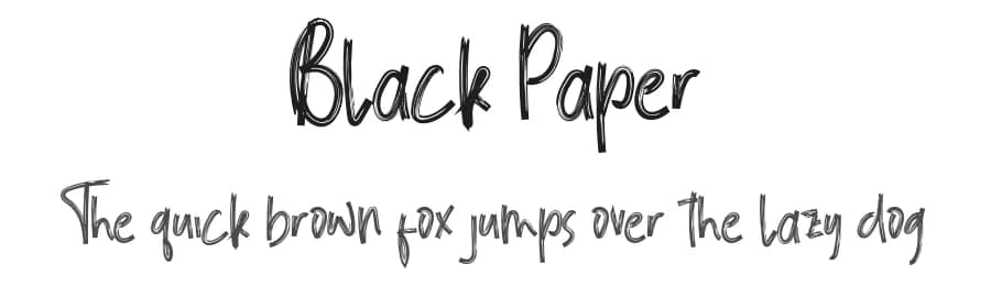 Black Paper by Muhammad Iqbal Faizin — Script Handwritten Font