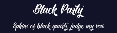 Black Party by Typhoon Type - Suthi Srisopha — Script Handwritten Font — thumbnail 2