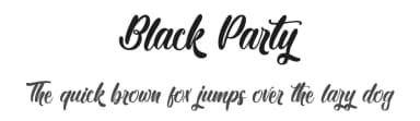 Black Party by Typhoon Type - Suthi Srisopha — Script Handwritten Font — thumbnail 1