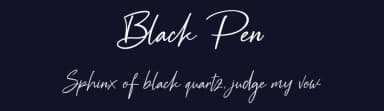 Black Pen by Suzuran San — Script Handwritten Font — thumbnail 2