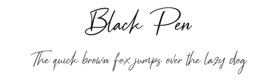 Black Pen by Suzuran San — Script Handwritten Font