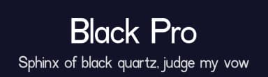 Black Pro by Rmdndsign — Sans Serif Font — thumbnail 2