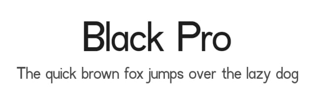 Black Pro by Rmdndsign — Sans Serif Font