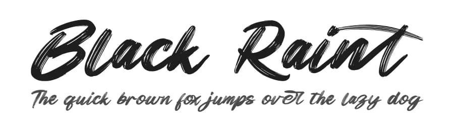 Black Raint by Integritype Studio — Script Handwritten Font
