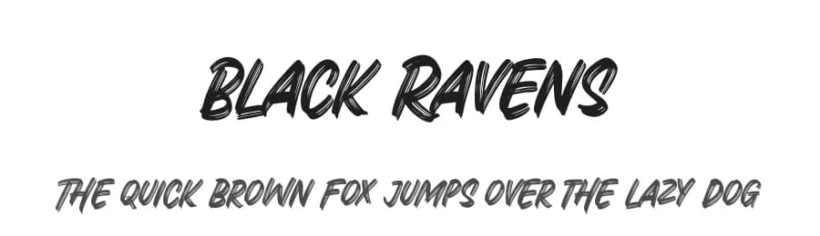 Black Ravens by Arterfak Project — Script Handwritten Font