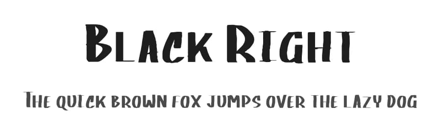 Black Right by kokostd — Script Handwritten Font — preview 1