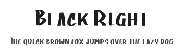 Black Right by kokostd — Script Handwritten Font
