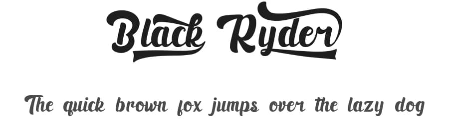 Black Ryder by Naharstd — Script Handwritten Font