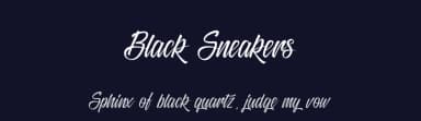Black Sneakers by Cat.B — Script Handwritten Font — thumbnail 2