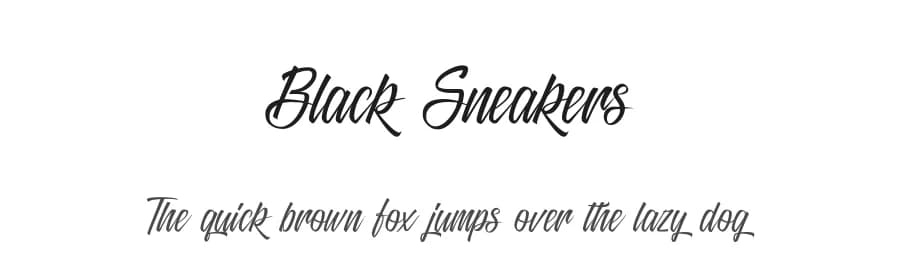Black Sneakers by Cat.B — Script Handwritten Font