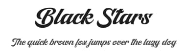 Black Stars by Sign Studio — Script Handwritten Font — thumbnail 1