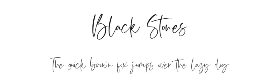 Black Stones by Aestherica Studio — Script Handwritten Font