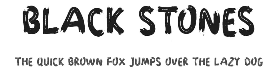 Black Stones by Fanastudio — Script Handwritten Font