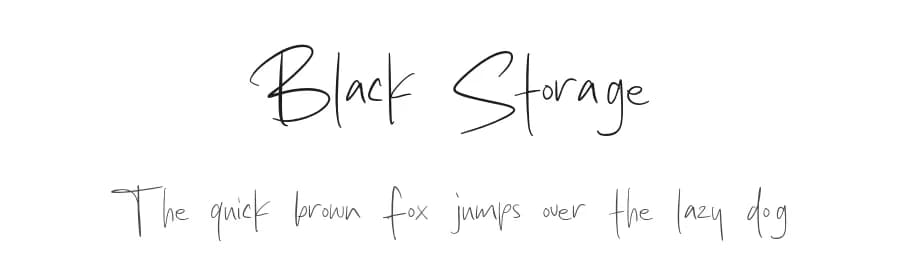 Black Storage by MJType — Script Handwritten Font