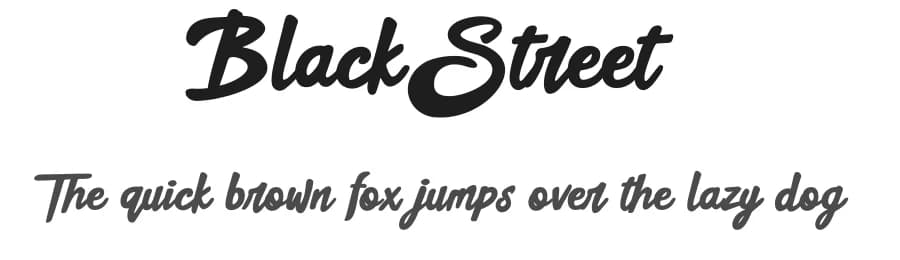 Black Street by Lettersiro Studio — Script Handwritten Font