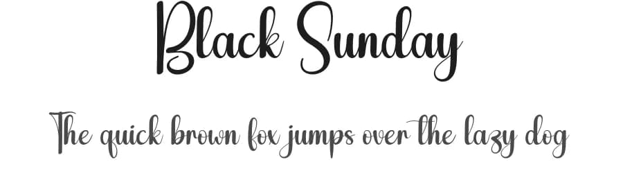 Black Sunday by Scratchones — Script Handwritten Font