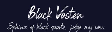 Black Vosten by Pandan Wangi — Script Handwritten Font — thumbnail 2