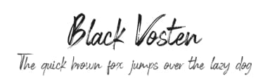 Black Vosten by Pandan Wangi — Script Handwritten Font — thumbnail 1