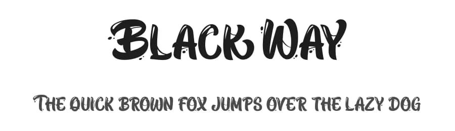 Black Way by Typhoon Type - Suthi Srisopha — Script Handwritten Font