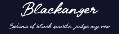 Blackanger by SheillaType — Script Handwritten Font — thumbnail 2