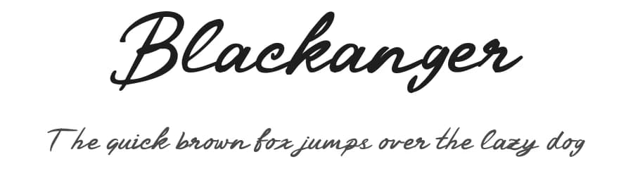 Blackanger by SheillaType — Script Handwritten Font