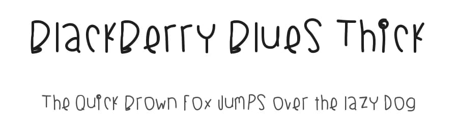Blackberry Blues Thick by Des Gomez — Script Handwritten Font