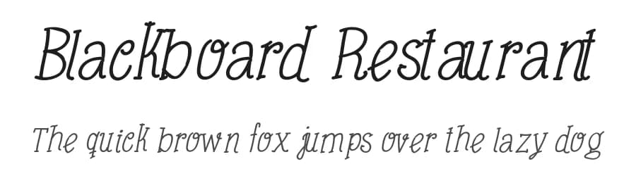 Blackboard Restaurant by Galdino Otten Fonts — Script Handwritten Font