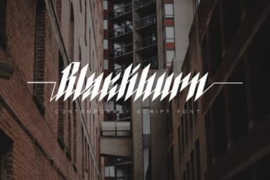 Blackburn Font by ashenterprise by ashenterprise — Script Handwritten Font — thumbnail 1