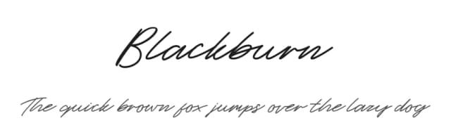 Blackburn by Ahgo Studio — Script Handwritten Font