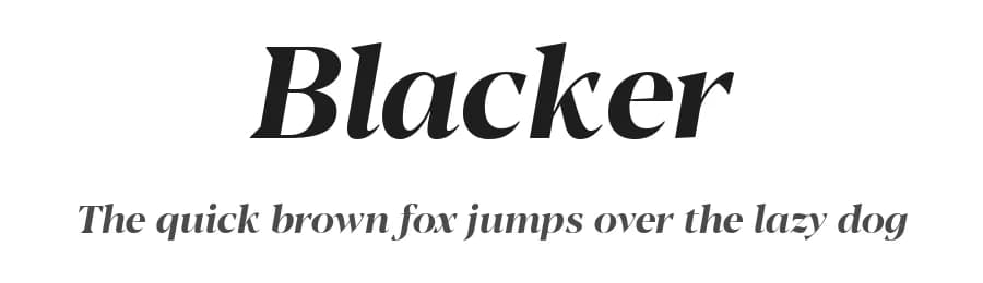 Blacker by Zetafonts — Serif Font