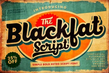 Blackfat Script Font by Mikrojihad Typefounder — Script Handwritten Font — thumbnail 1