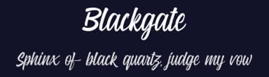 Blackgate by Danik Janandi — Script Handwritten Font — thumbnail 2