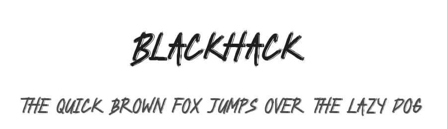 Blackhack by VinType — Script Handwritten Font