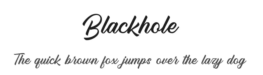Blackhole by Mayofont — Script Handwritten Font — preview 1