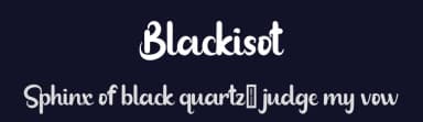 Blackisot by Chamdan Chakim — Script Handwritten Font — thumbnail 2