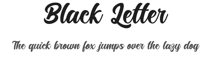 Black Letter by Febryl Arully — Script Handwritten Font