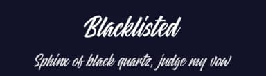 Blacklisted by Motokiwo — Script Handwritten Font — thumbnail 2
