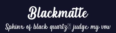 Blackmatte by Manjali Studio — Script Handwritten Font — thumbnail 2
