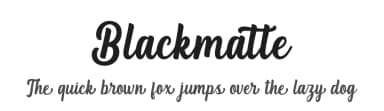 Blackmatte by Manjali Studio — Script Handwritten Font — thumbnail 1
