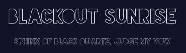 Blackout Sunrise by Tyler Finck — Sans Serif Font — thumbnail 2