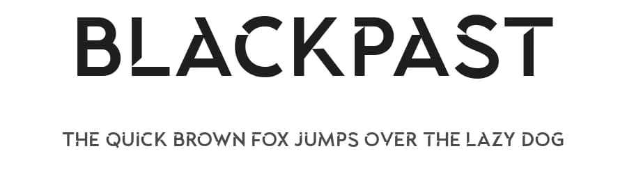 Blackpast by Saridezra — Sans Serif Font