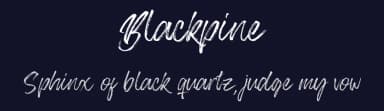 Blackpine by Rometheme Std — Script Handwritten Font — thumbnail 2