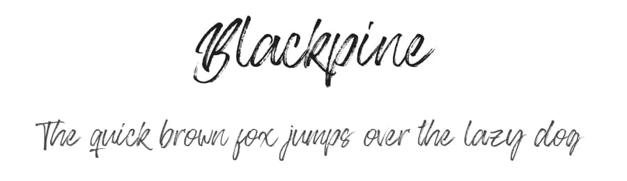 Blackpine by Rometheme Std — Script Handwritten Font