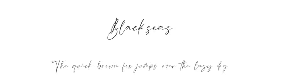 Blackseas by Maulana Creative — Script Handwritten Font